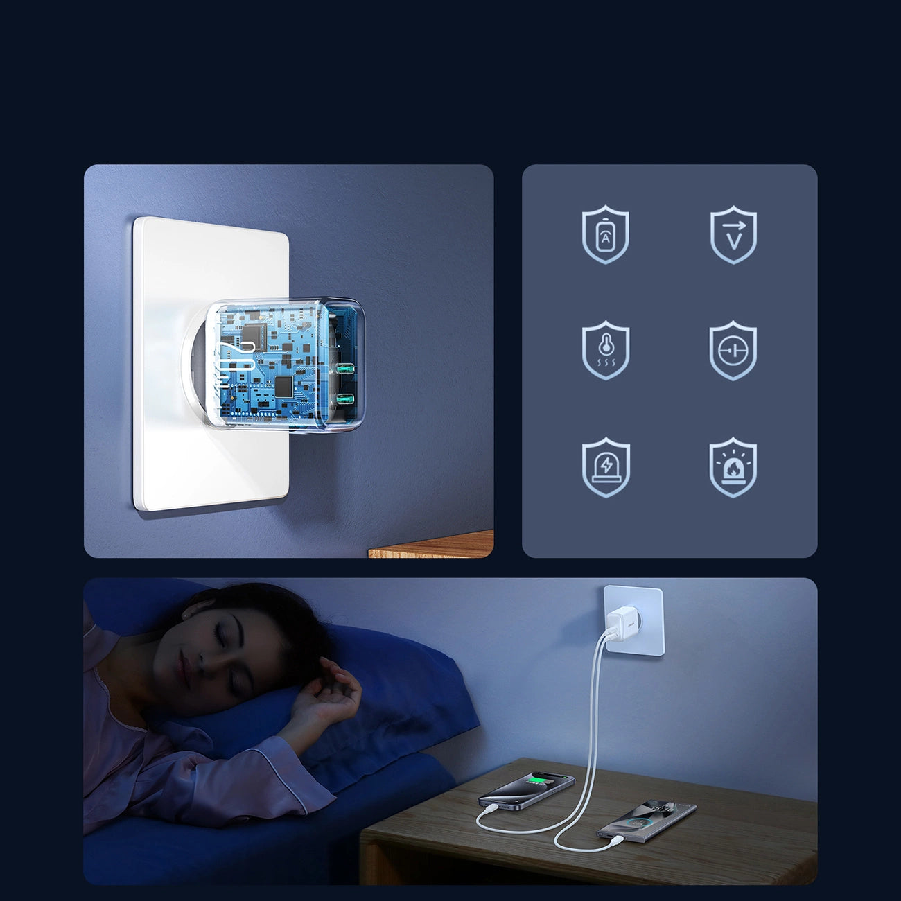 Joyroom JR-TCF12 Netzladegerät 2x USB-C 20W PD / QC 3.0 - Weiß