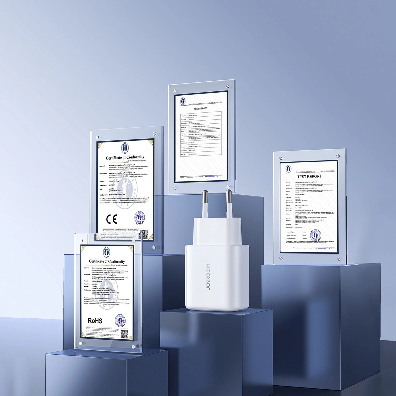 Joyroom JR-TCF12 Netzladegerät 2x USB-C 20W PD / QC 3.0 - Weiß