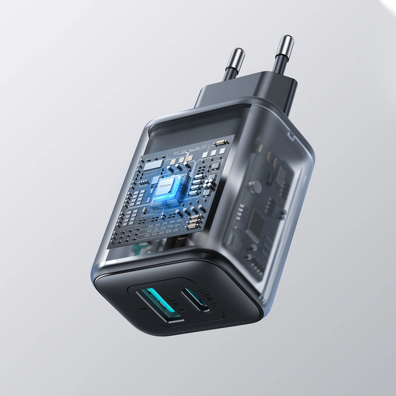 Joyroom JR-TCF13 Netzwerkladegerät USB-C / USB-A 25W SFC / PPS / PD - Schwarz