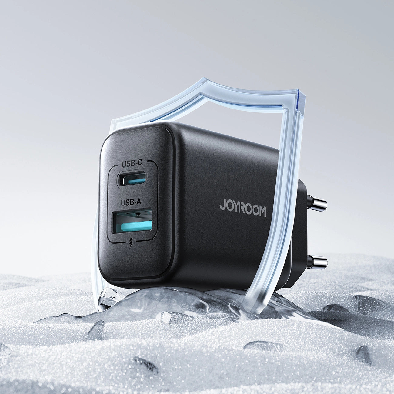 Joyroom JR-TCF13 Netzwerkladegerät USB-C / USB-A 25W SFC / PPS / PD - Schwarz