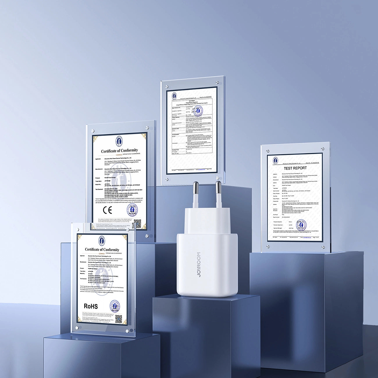 Joyroom JR-TCF21 Netzwerkladegerät USB-C / USB-A 20W PD / QC 3.0 - Weiß