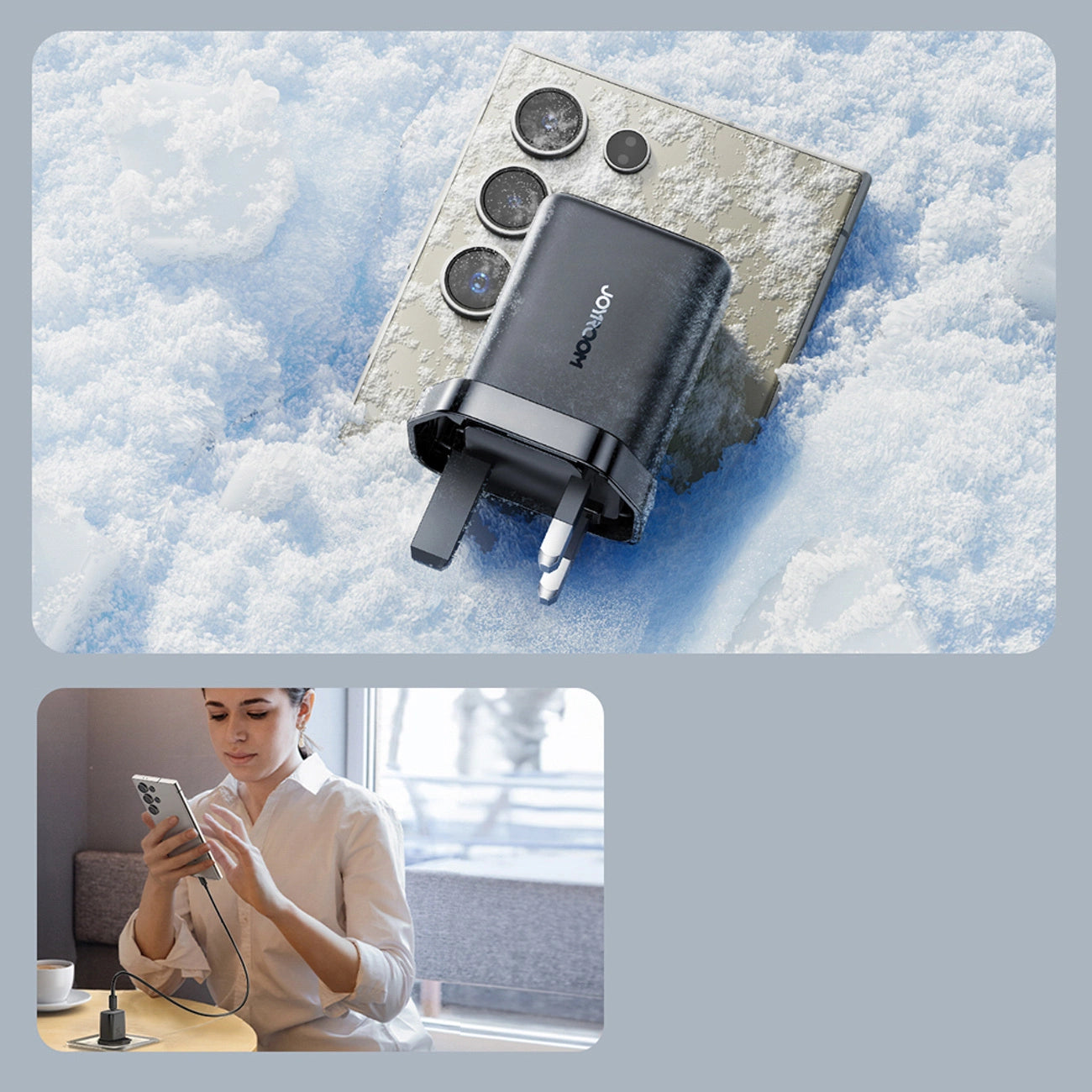 Joyroom JR-TCF23 25W Wandladegerät mit 1m USB-C-Kabel – Schwarz