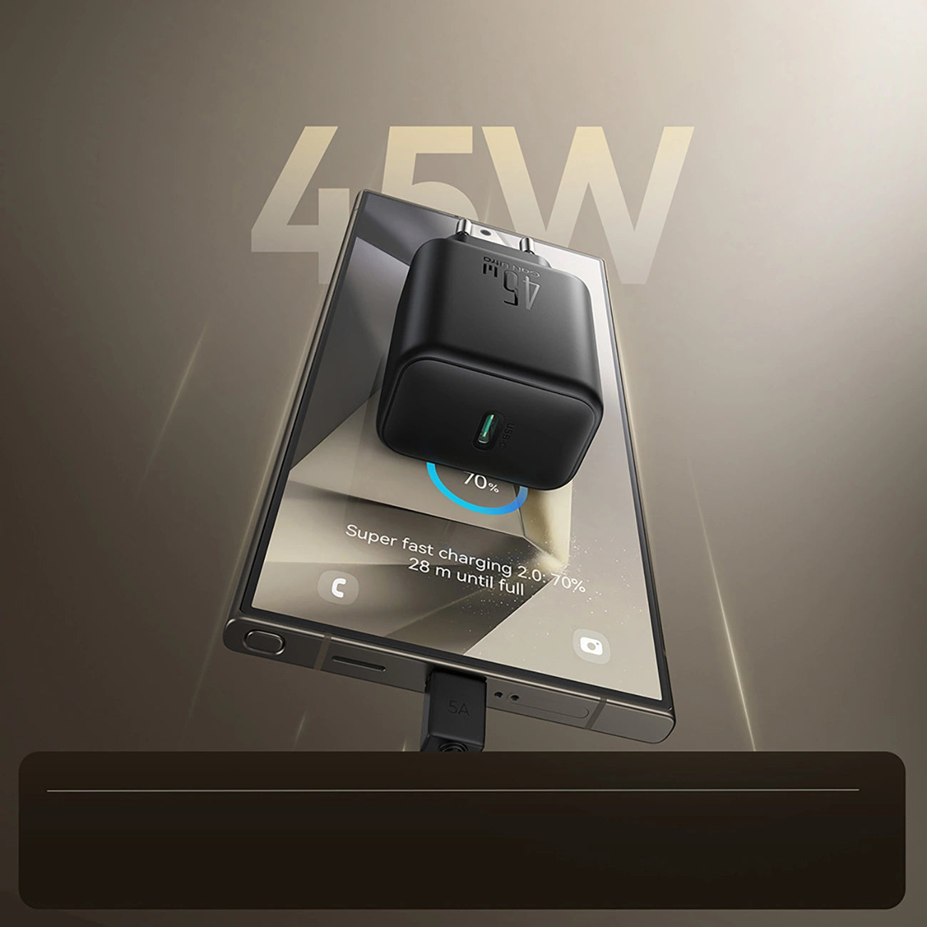 Joyroom JR-TCG13 45W GaN-Netzladegerät für Samsung Ultra – Schwarz