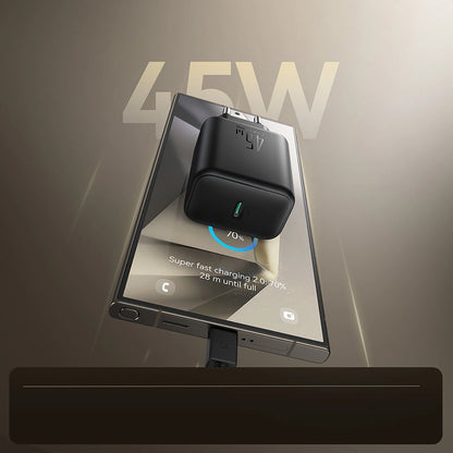 Joyroom JR-TCG13 45W GaN-Netzladegerät für Samsung Ultra – Schwarz