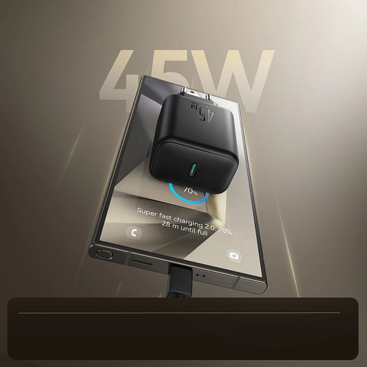 Joyroom JR-TCG13 45W GaN-Netzladegerät für Samsung Ultra – Schwarz