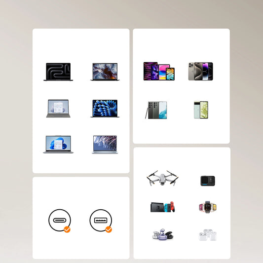 Joyroom JR-TCL02 65W USB-A USB-C GaN-Ladegerät mit integriertem USB-C-Kabel – Schwarz