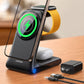 Joyroom JR-W15 Wireless Charger 3-in-1 Ladestation mit MagSafe - Schwarz