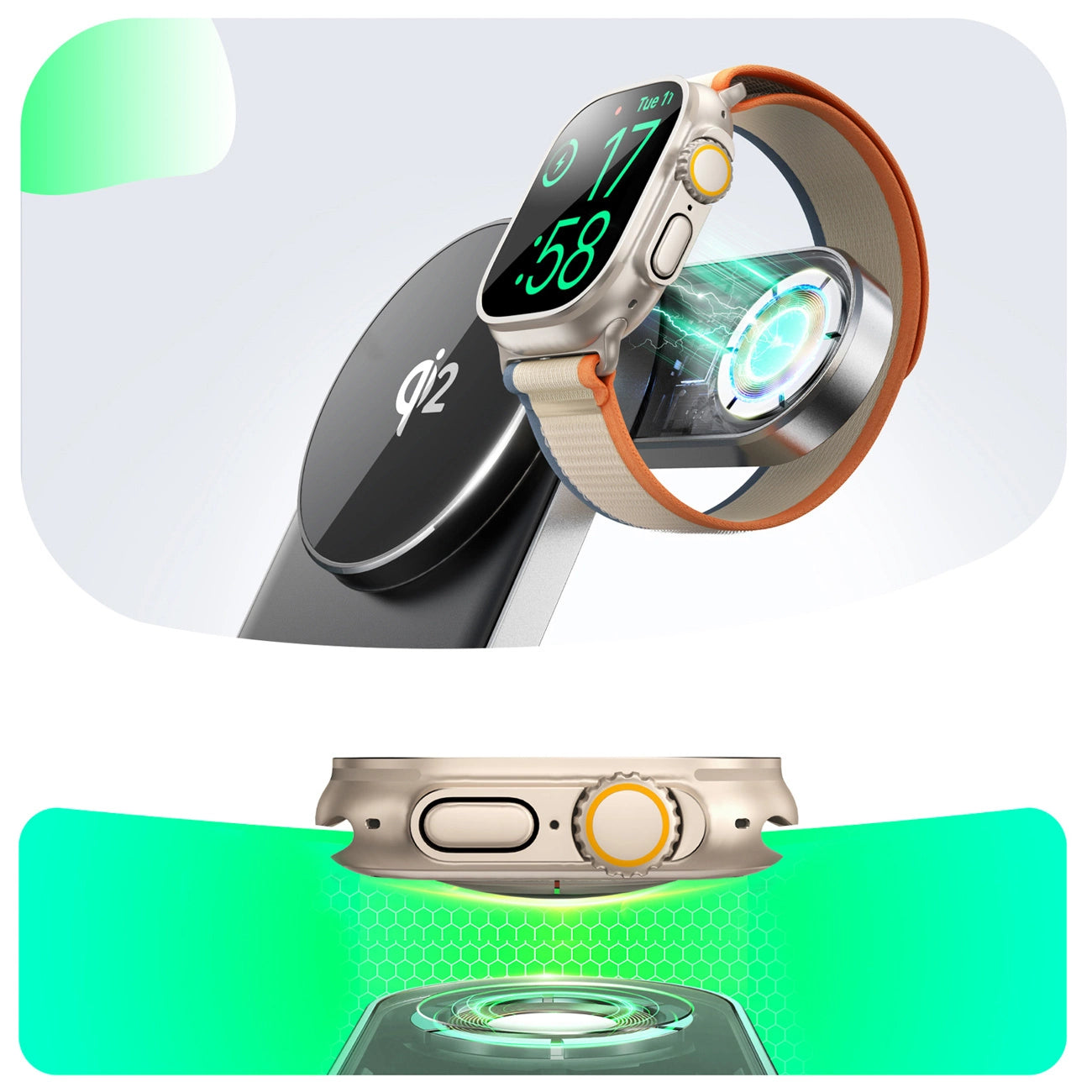 Joyroom JR-W17 Qi 3-in-1 Kabelloses Induktives Ladegerät - Schwarz