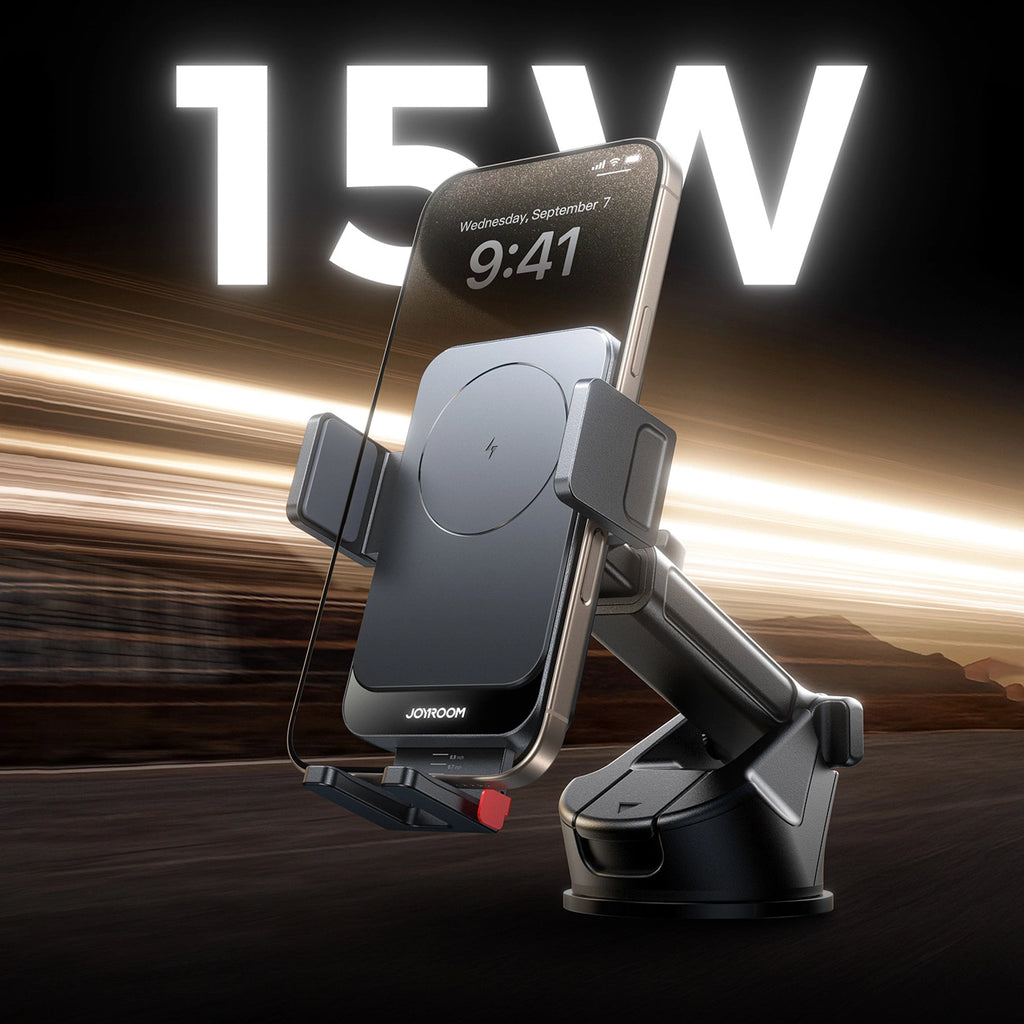 Joyroom JR-ZS241S Autohalterung mit induktivem Ladegerät für Armaturenbrett - schwarz