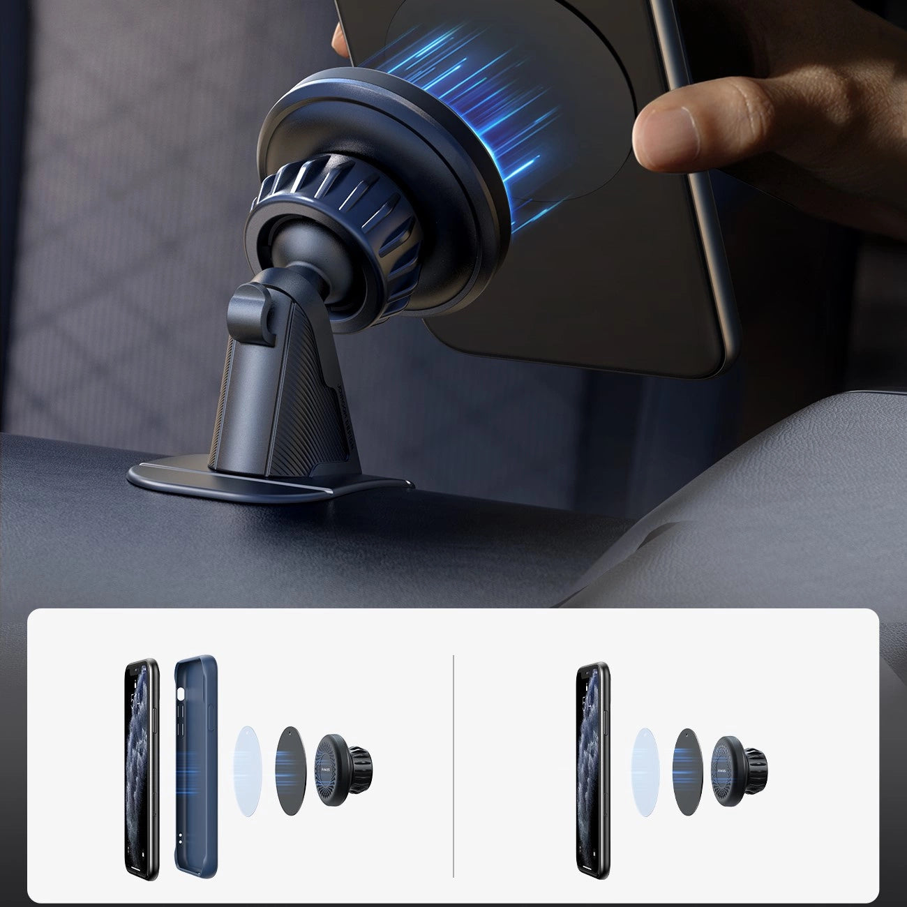 Joyroom JR-ZS356 magnetischer Cockpit-Telefonhalter – dunkelgrau