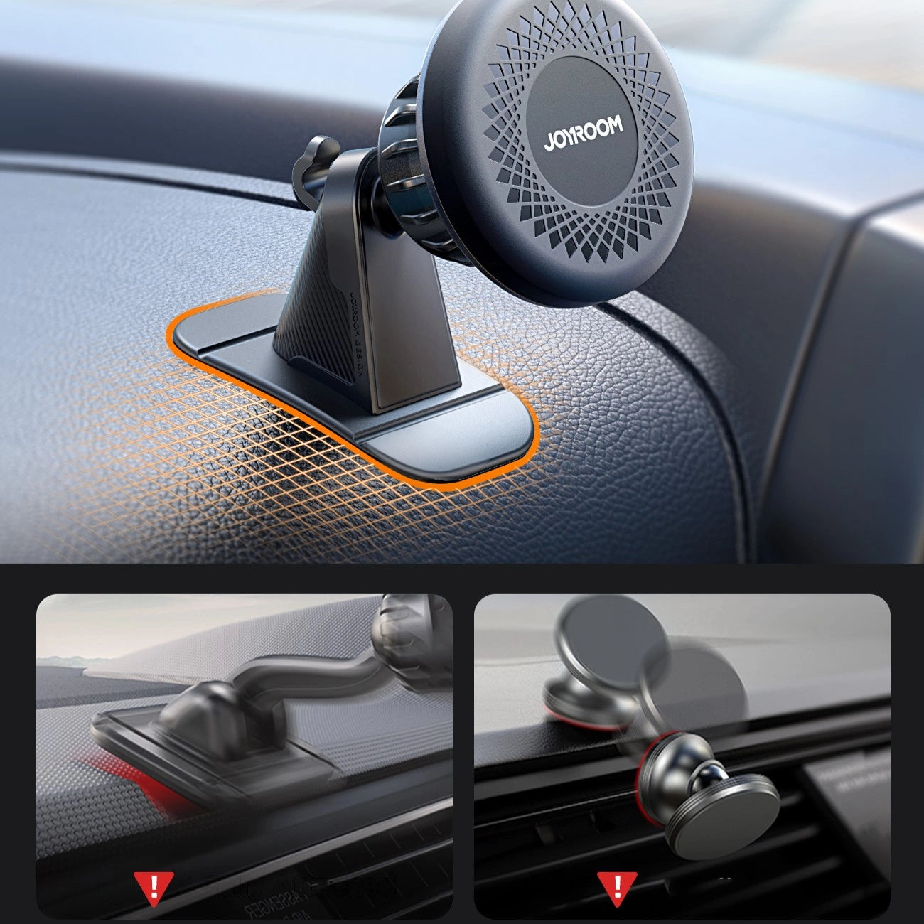 Joyroom JR-ZS356 magnetischer Cockpit-Telefonhalter – dunkelgrau