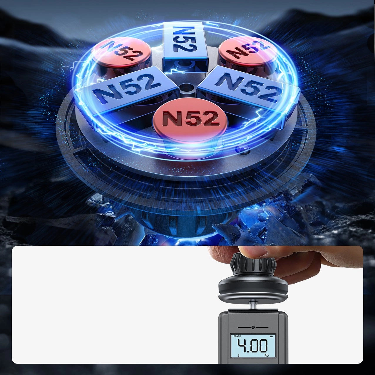 Joyroom JR-ZS356 magnetischer Cockpit-Telefonhalter – dunkelgrau