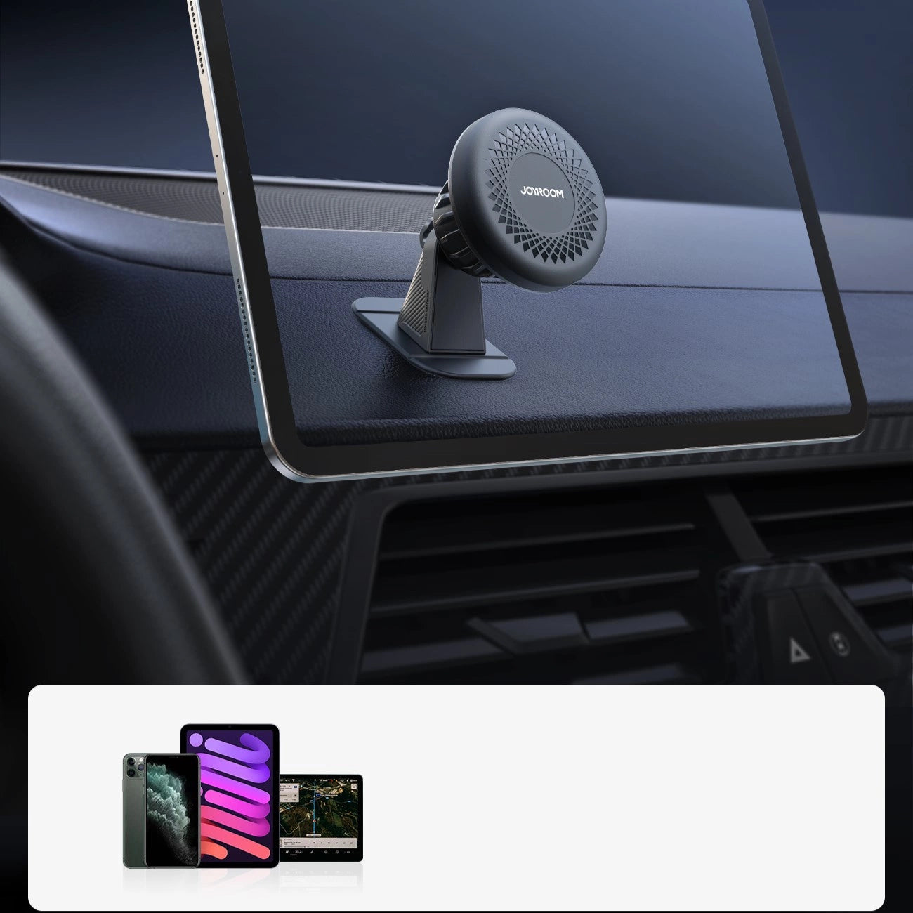 Joyroom JR-ZS356 magnetischer Cockpit-Telefonhalter – dunkelgrau