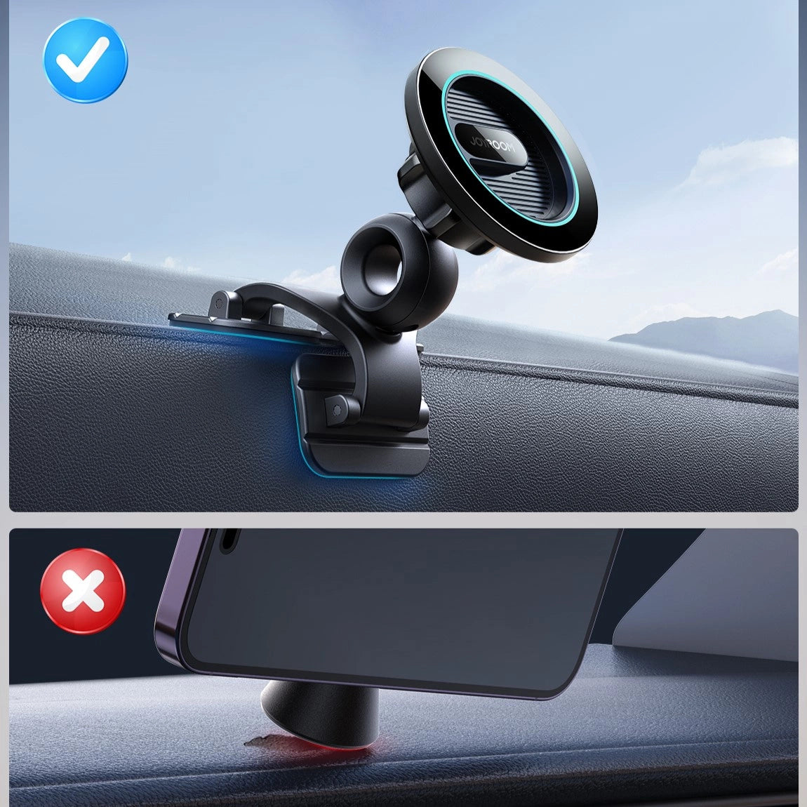 Joyroom JR-ZS366 magnetischer Cockpit-Telefonhalter – schwarz