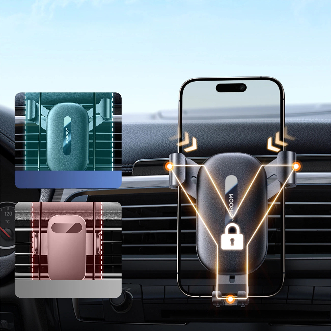 Joyroom JR-ZS392 Autotelefonhalterung (Lüftungsschlitz) – Schwarz