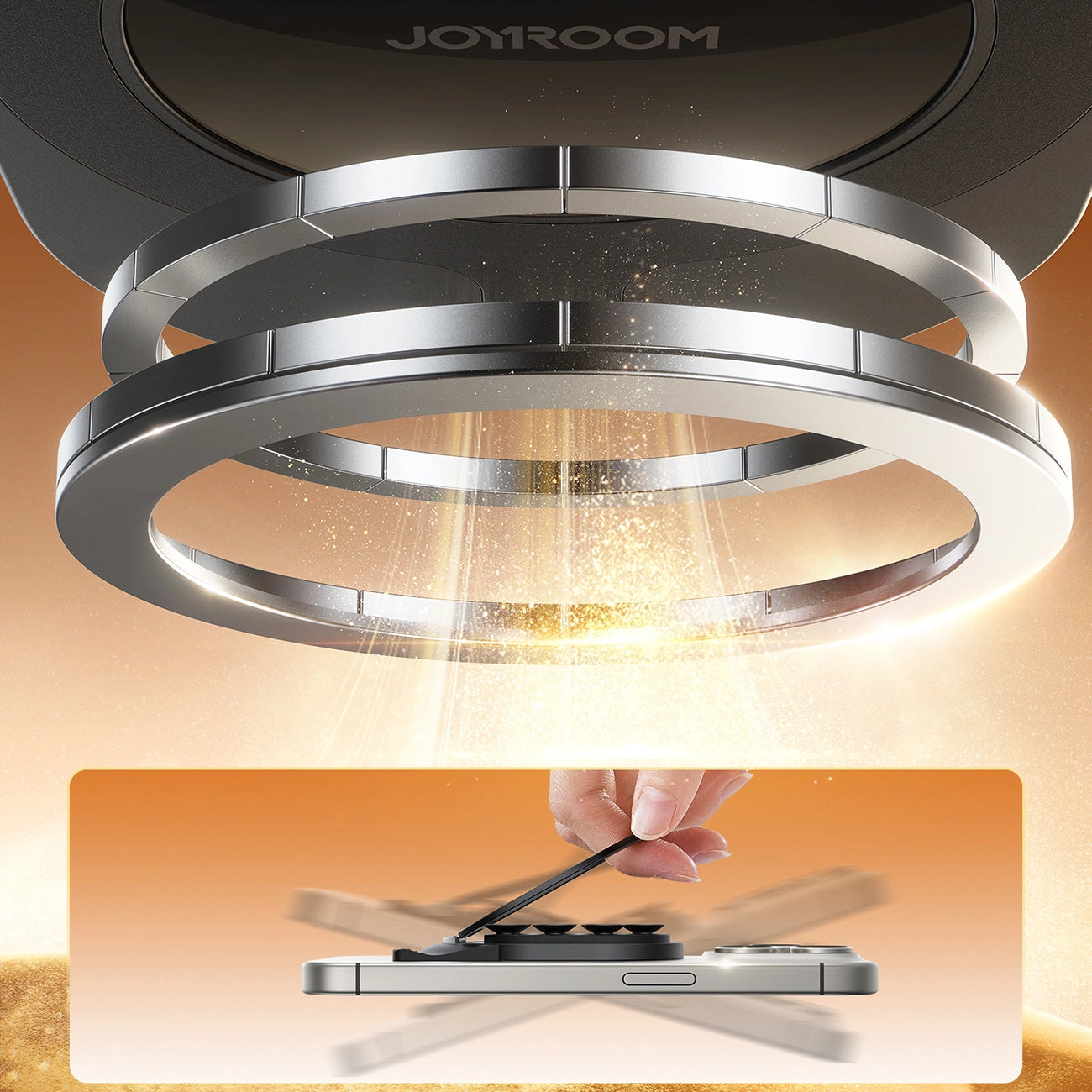 Joyroom JR-ZS418 Smartphone-Halterung mit Ständer und Saugnäpfen mit MagSafe – Schwarz