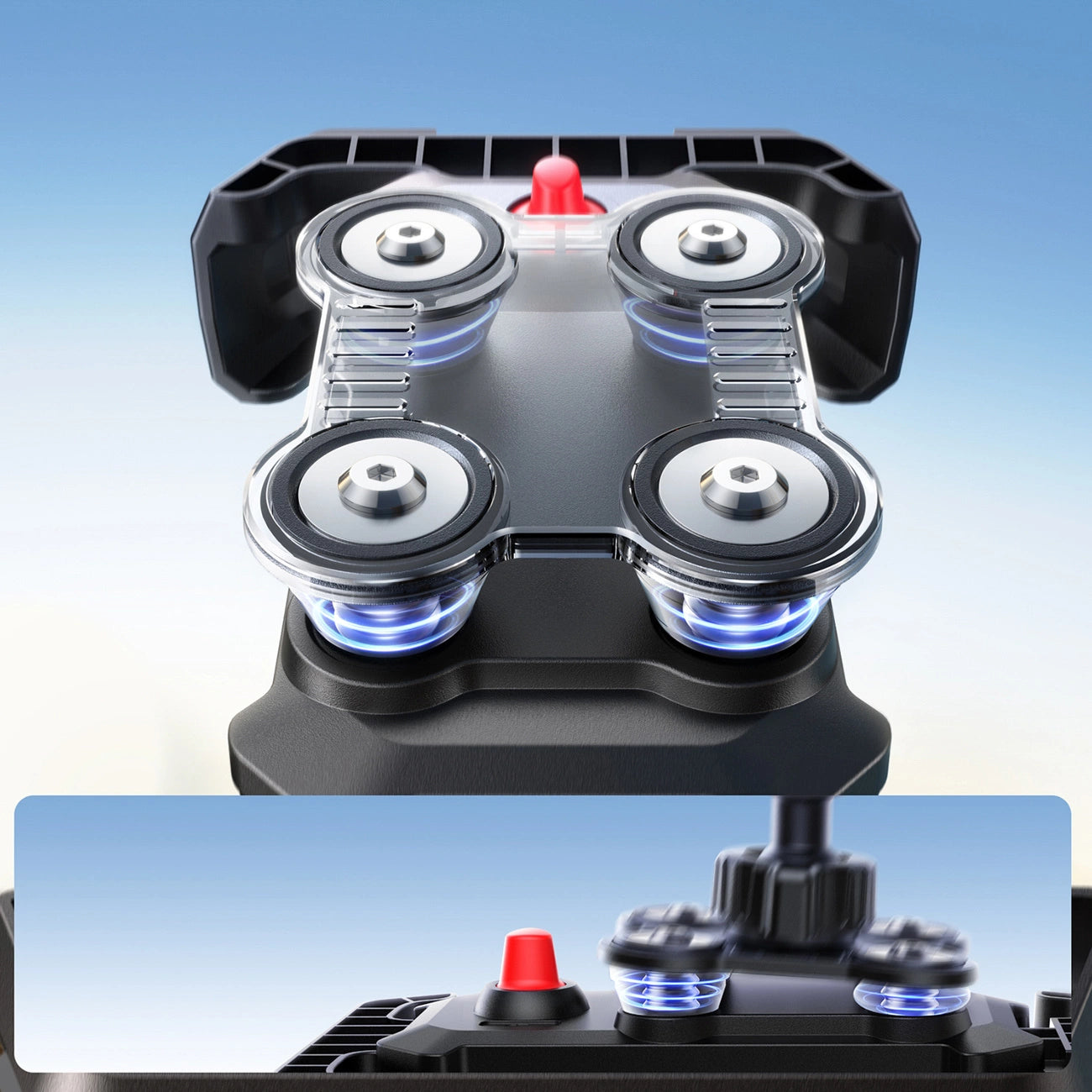 Joyroom JR-ZS428 Stoßfeste Lenkerhalterung für Motorrad, Fahrrad, Roller - schwarz