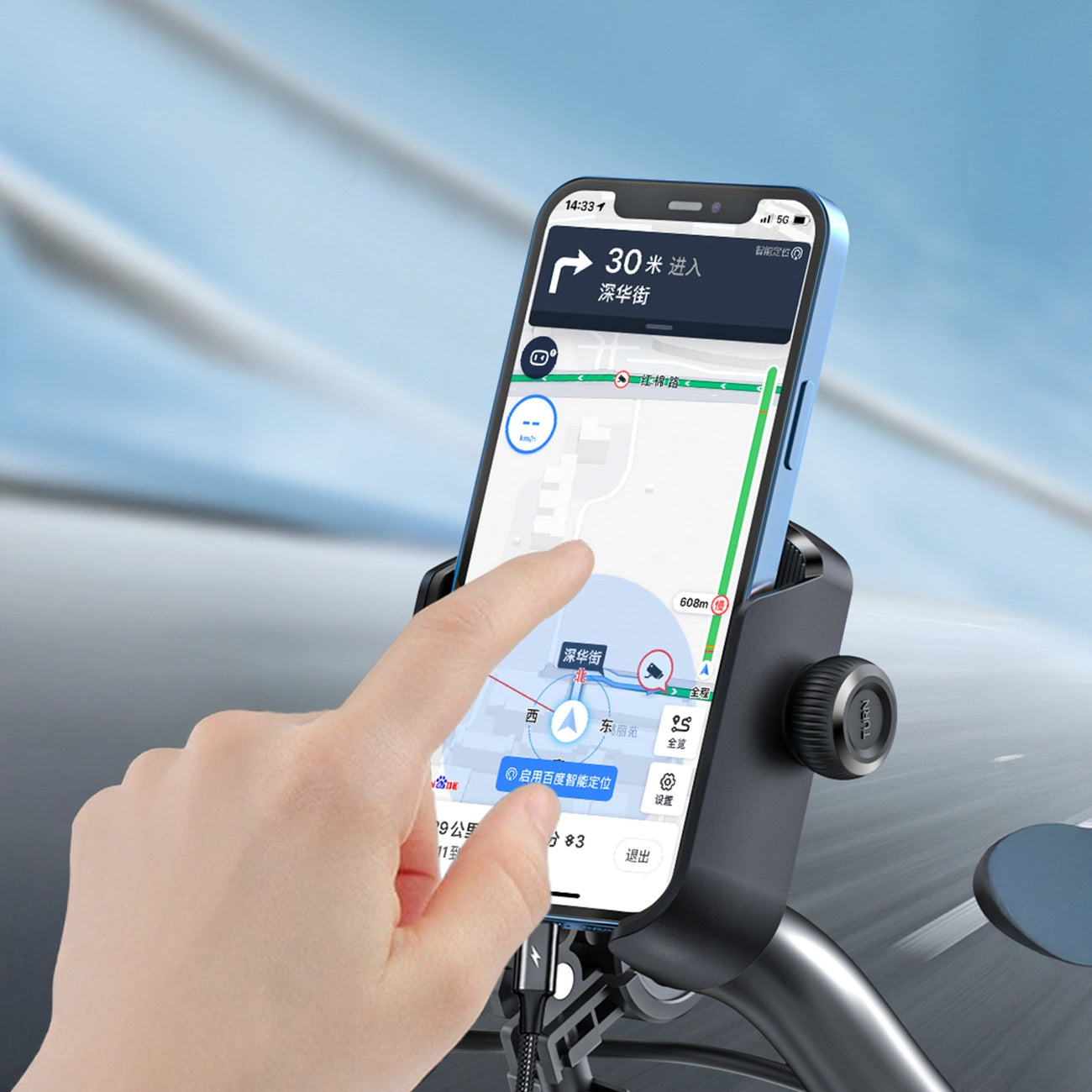 Joyroom JR-ZS431 Handyhalterung für Fahrrad, Motorrad, Roller - schwarz