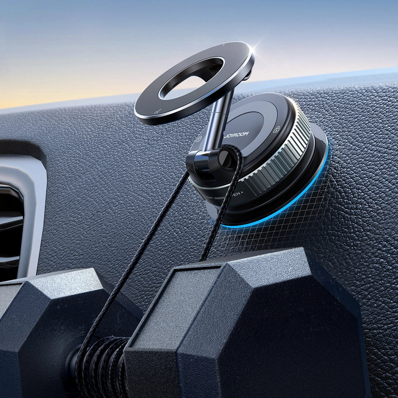 Joyroom JR-ZS501 Magnetische Autohalterung Kompatibel mit MagSafe für Armaturenbrett - Dunkelgrau