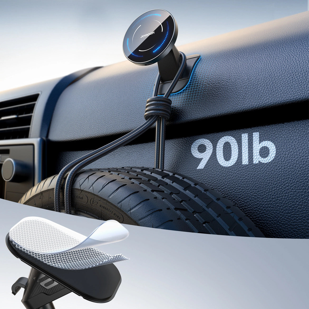 Joyroom JR-ZS502 MagSafe-kompatible Autohalterung mit kabellosem Ladegerät für Lüftungsschlitze/Armaturenbrett – Schwarz