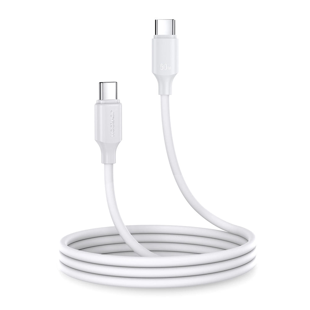 Joyroom Langlebiges USB-C-/USB-C PD QC-Kabel der Serie A9, 60 W, 3 A, 1 m – Weiß