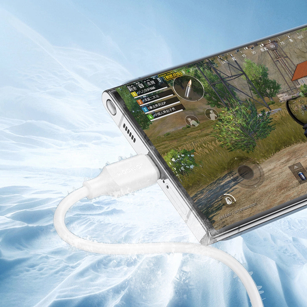 Joyroom Long-Lasting Series A9 USB-A/USB-C 3A-Kabel 2 m – weiß