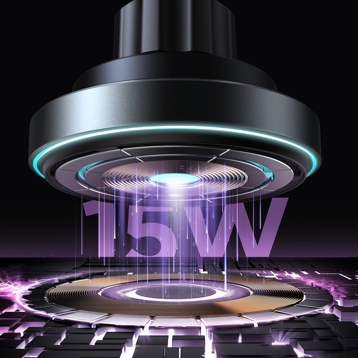 Joyroom Magnetische Autohalterung mit kabellosem Ladegerät 15W für Lüftungsschlitze Schwarz (JR-ZS240 Pro)