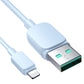 Joyroom Multi-Color Series A14 Lightning / USB-A 2,4A 1,2 m Kabel - Blau