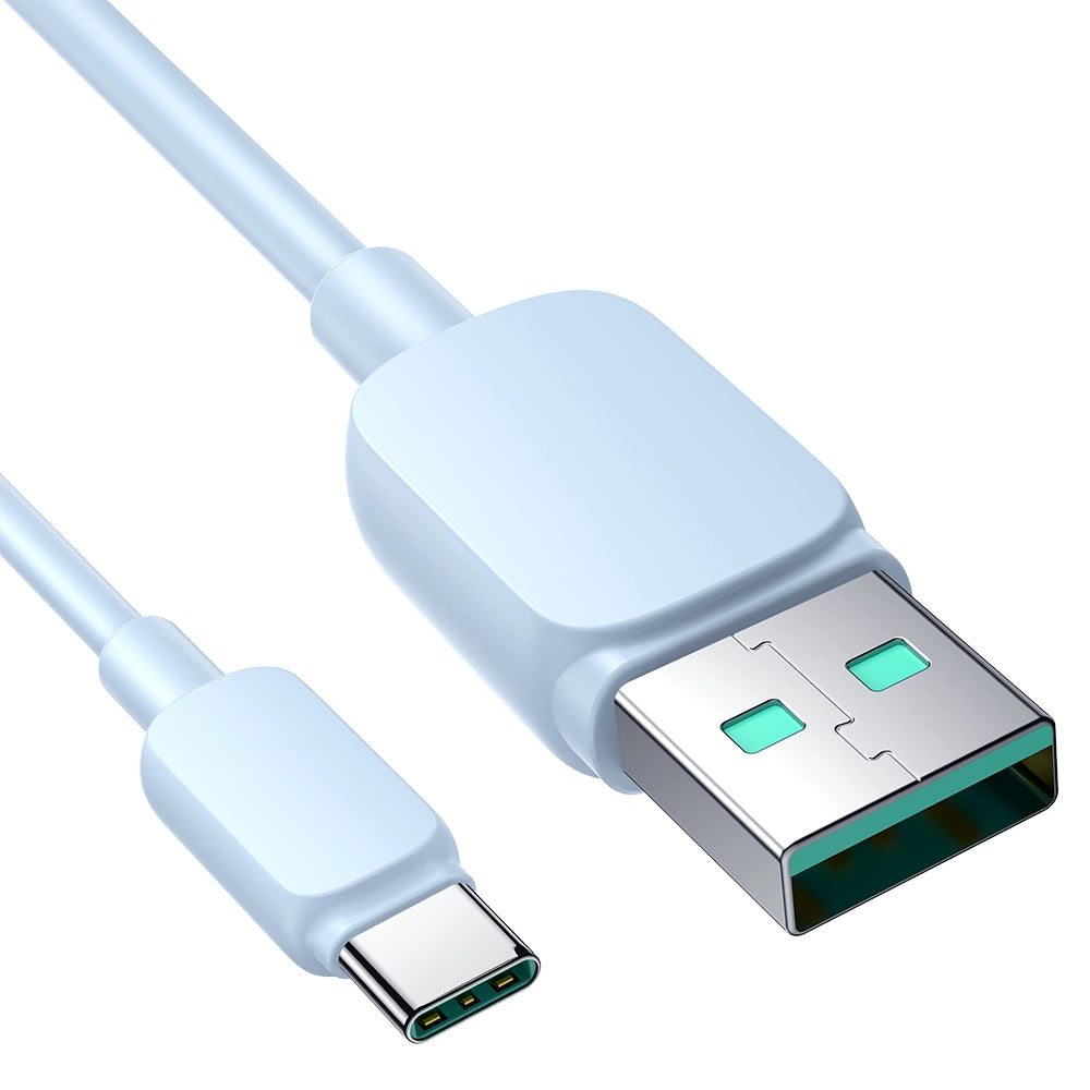Joyroom Multi-Color Series A14 USB-A/USB-C 3A-Kabel 1,2 m – Blau