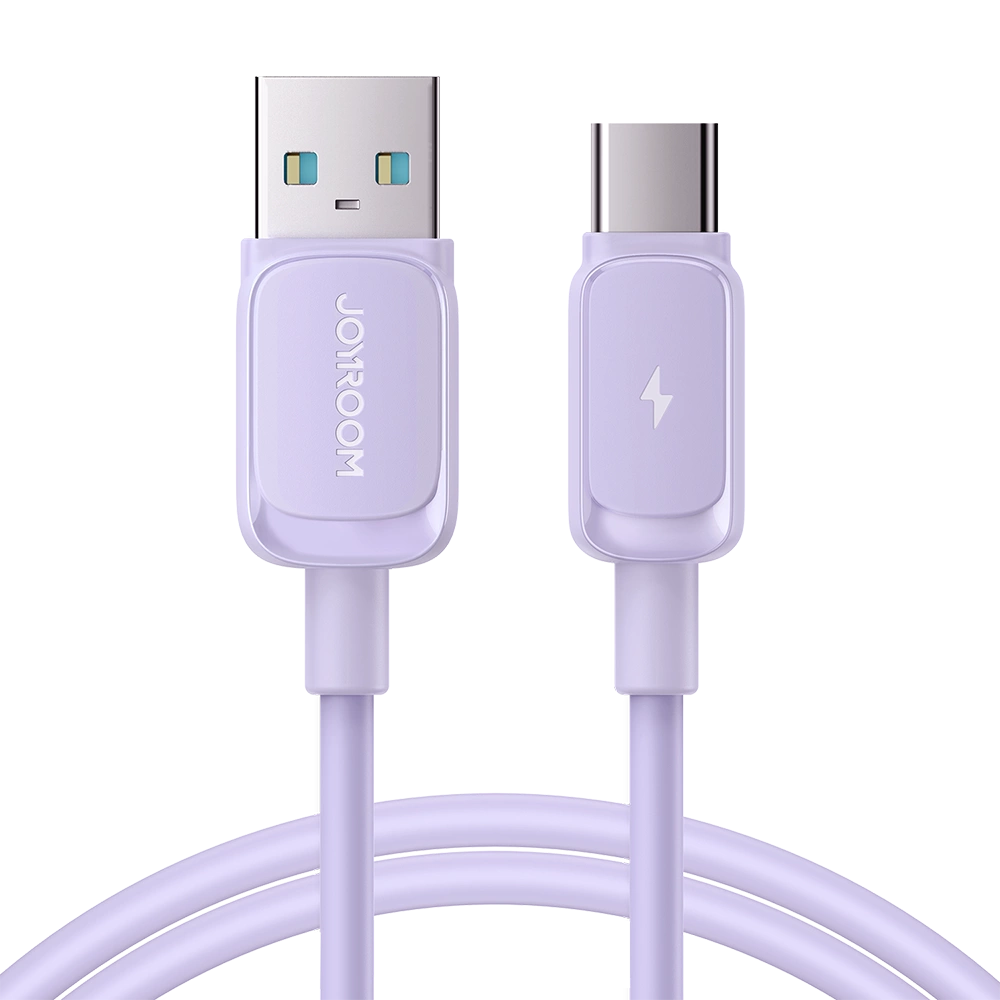 Joyroom Multi-Color Series A14 USB-A/USB-C 3A-Kabel 1,2 m – Lila
