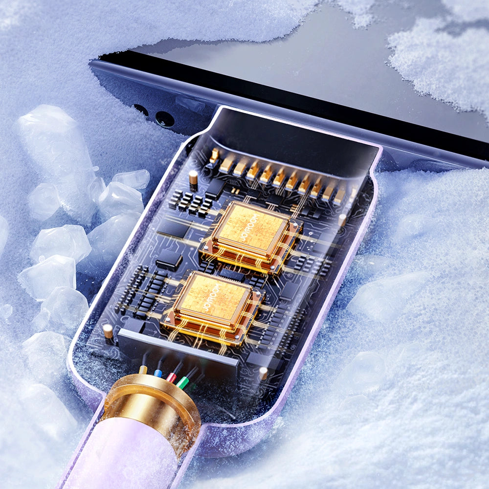 Joyroom Multi-Color Series A14 USB-A/USB-C 3A-Kabel 1,2 m – Lila