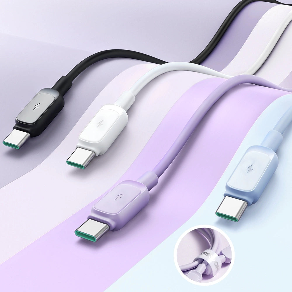 Joyroom Multi-Color Series A14 USB-A/USB-C 3A-Kabel 1,2 m – Schwarz