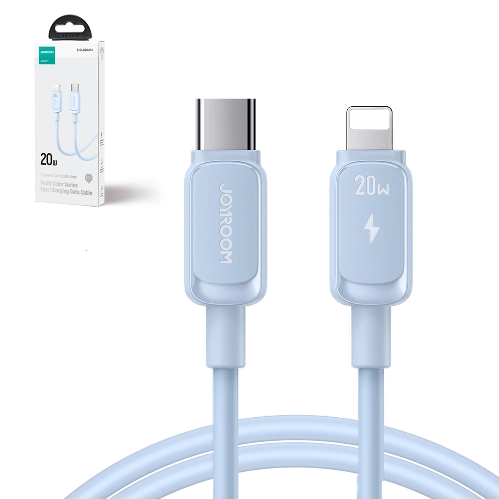 Joyroom Multi-Color Series A14 USB-C/ Lightning 20W Kabel 1,2 m – Blau