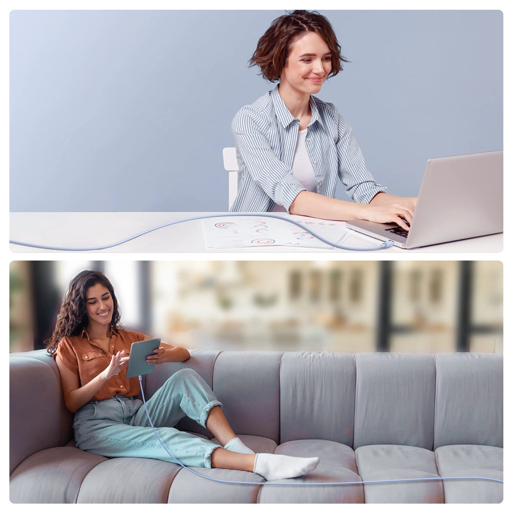 Joyroom Multi-Color Series A14 USB-C/ Lightning 20W Kabel 1,2 m – Blau