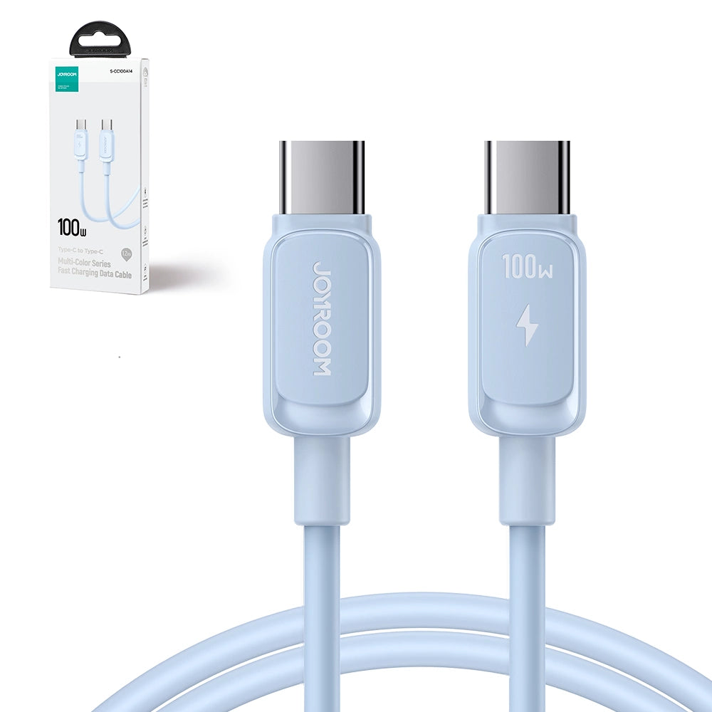 Joyroom Multi-Color Series A14 USB-C/USB-C-Kabel 100 W 1,2 m – Blau