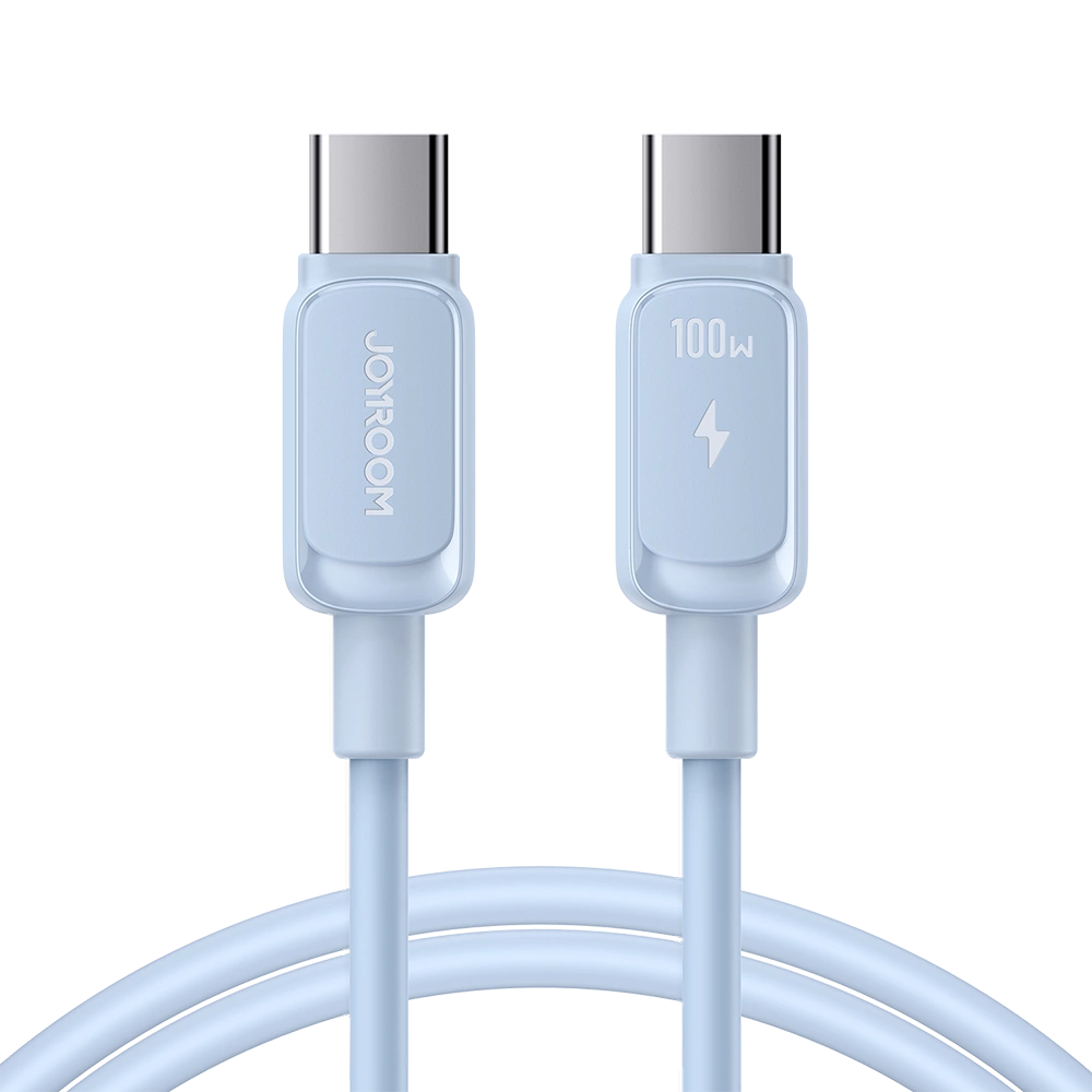 Joyroom Multi-Color Series A14 USB-C/USB-C-Kabel 100 W 1,2 m – Blau