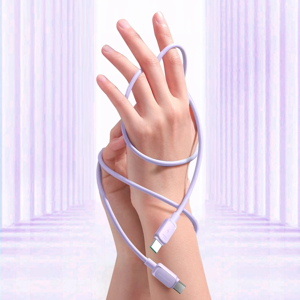 Joyroom Multi-Color Series A14 USB-C/USB-C-Kabel 100 W 1,2 m – Lila