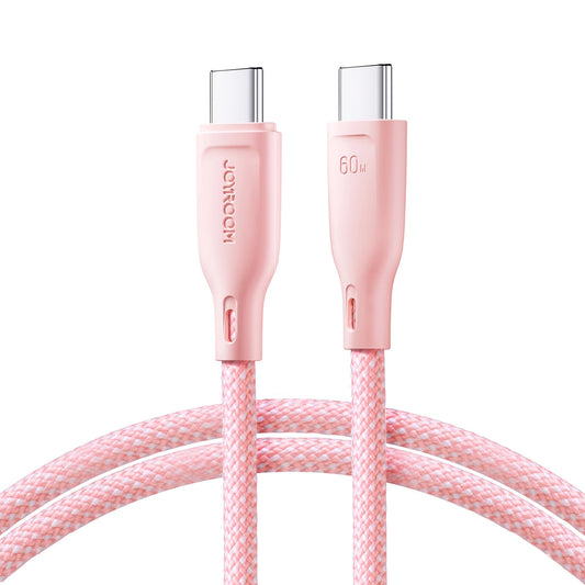 Joyroom Multi-Color Series S-A34 USB-C / USB-C PD 60W Kabel 1m - Rosa