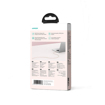 Joyroom Multi-Color Series S-A34 USB-C / USB-C PD 60W Kabel 1m - Rosa