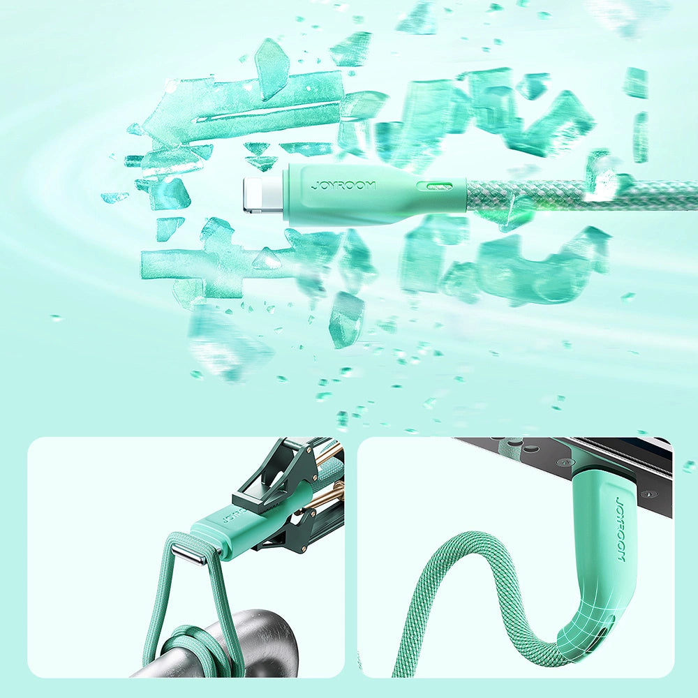 Joyroom Multi-Color Series S-A34 USB-C / USB-C PD-Kabel 60 W 1 m – Lila