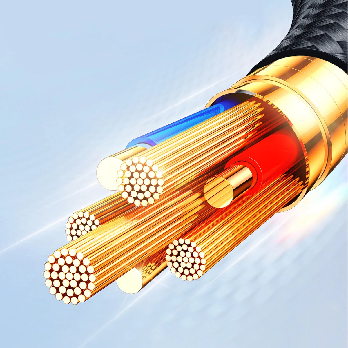 Joyroom Multi-Use Series S-A18 4in1 USB-A - USB-C / Lightning / Lightning / Micro-USB-Kabel 1,2 m - Schwarz