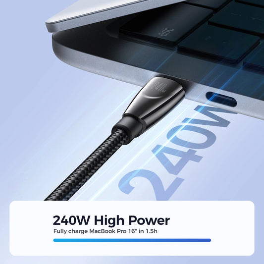 Joyroom Pioneer Series SA31-CC5 USB-C / USB-C 240W Kabel 1,2m - Schwarz