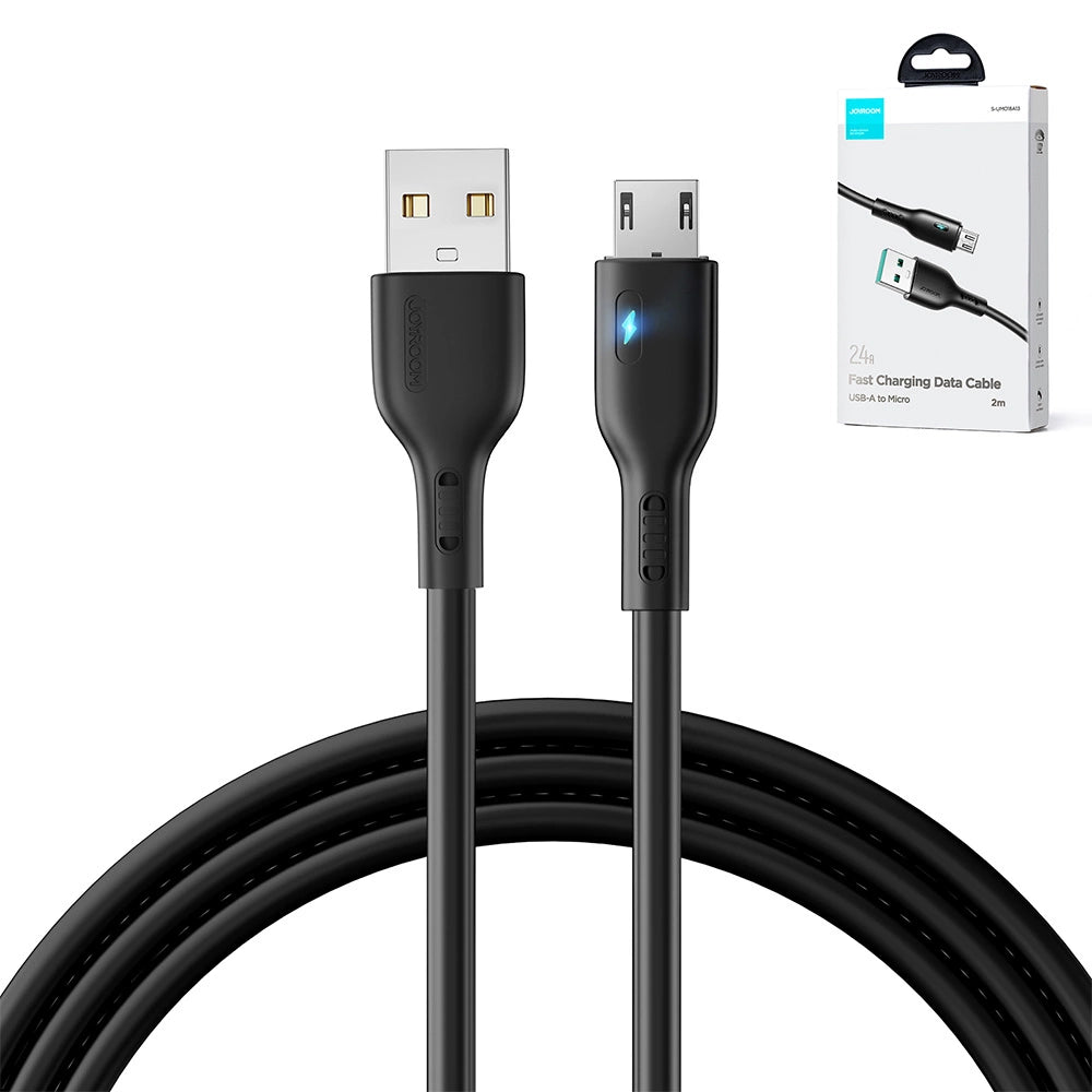 Joyroom Premium Series A13 USB-A / Micro-USB 2,4A-Kabel 2 m – Schwarz