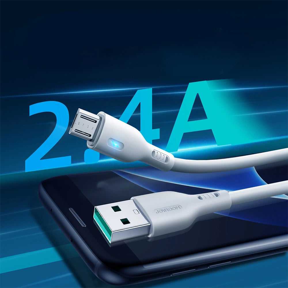 Joyroom Premium Series A13 USB-A / Micro-USB 2,4A-Kabel 2 m – weiß