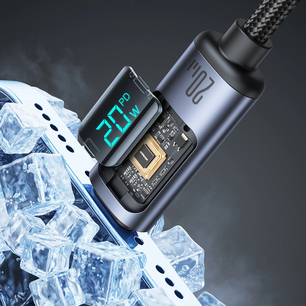 Joyroom Prism Series A16 Lightning / USB-C PD 20W 1,2m Kabel - Schwarz