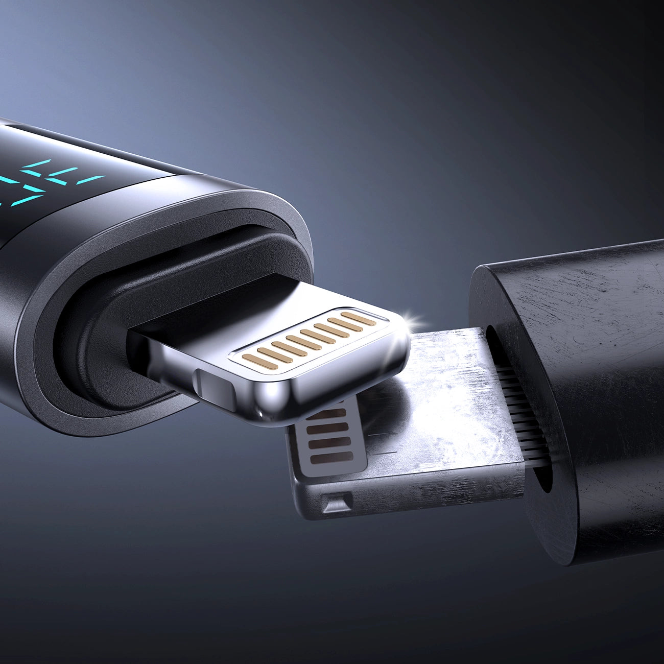 Joyroom S-A16 Pro Prism Series 30W USB-C - Lightning Kabel mit Display 1,2m - Schwarz