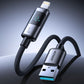 Joyroom S-A16 Pro Prism Series 3A USB-A - Lightning Kabel mit Display 1,2 m - Schwarz