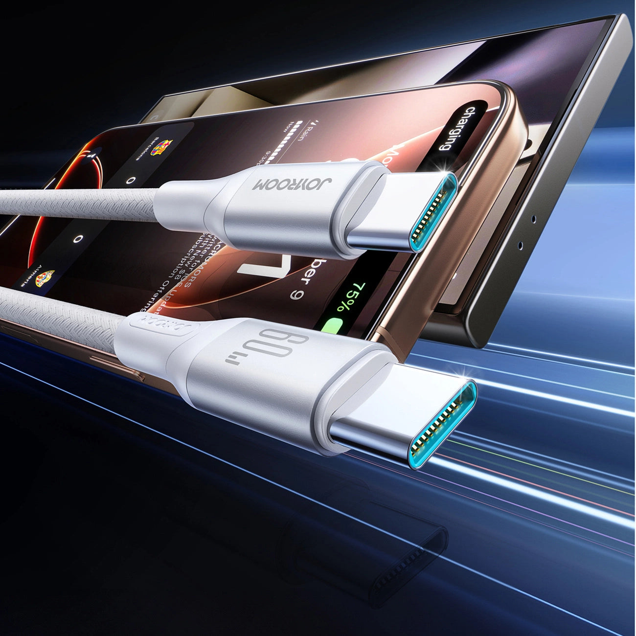 Joyroom S-A28 Blitzgerät, 60 W, USB-C – USB-C-Kabel, 1 m – Weiß