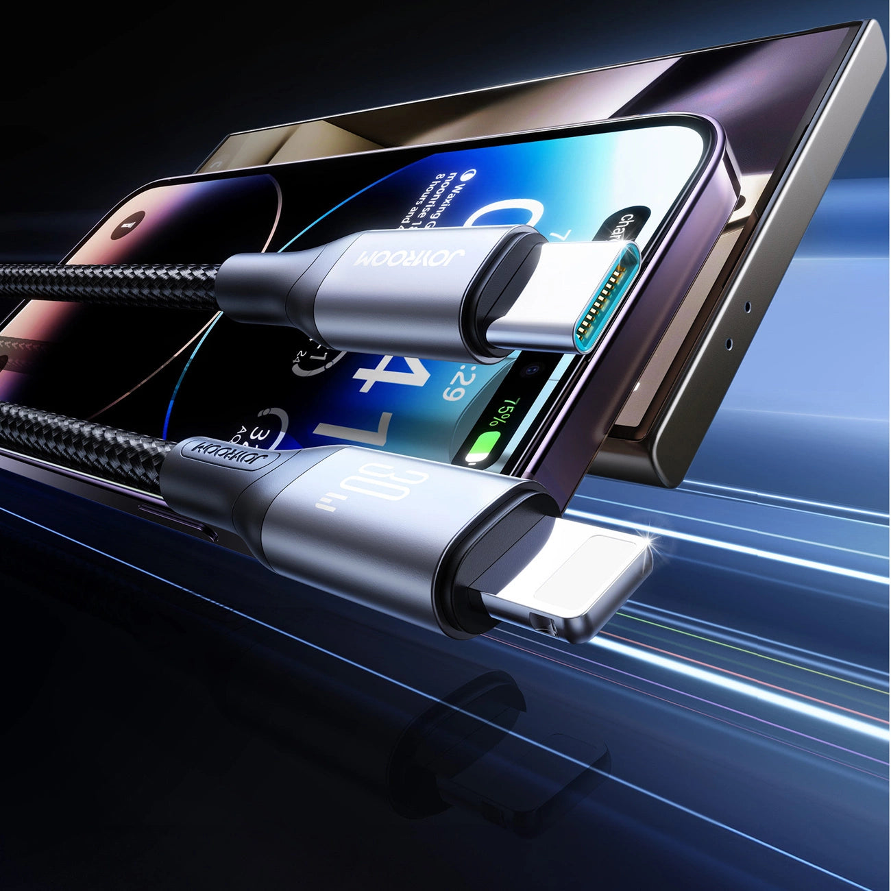 Joyroom S-A28 Blitzgerät Serie 30W USB-C - Lightning Kabel 1m - schwarz