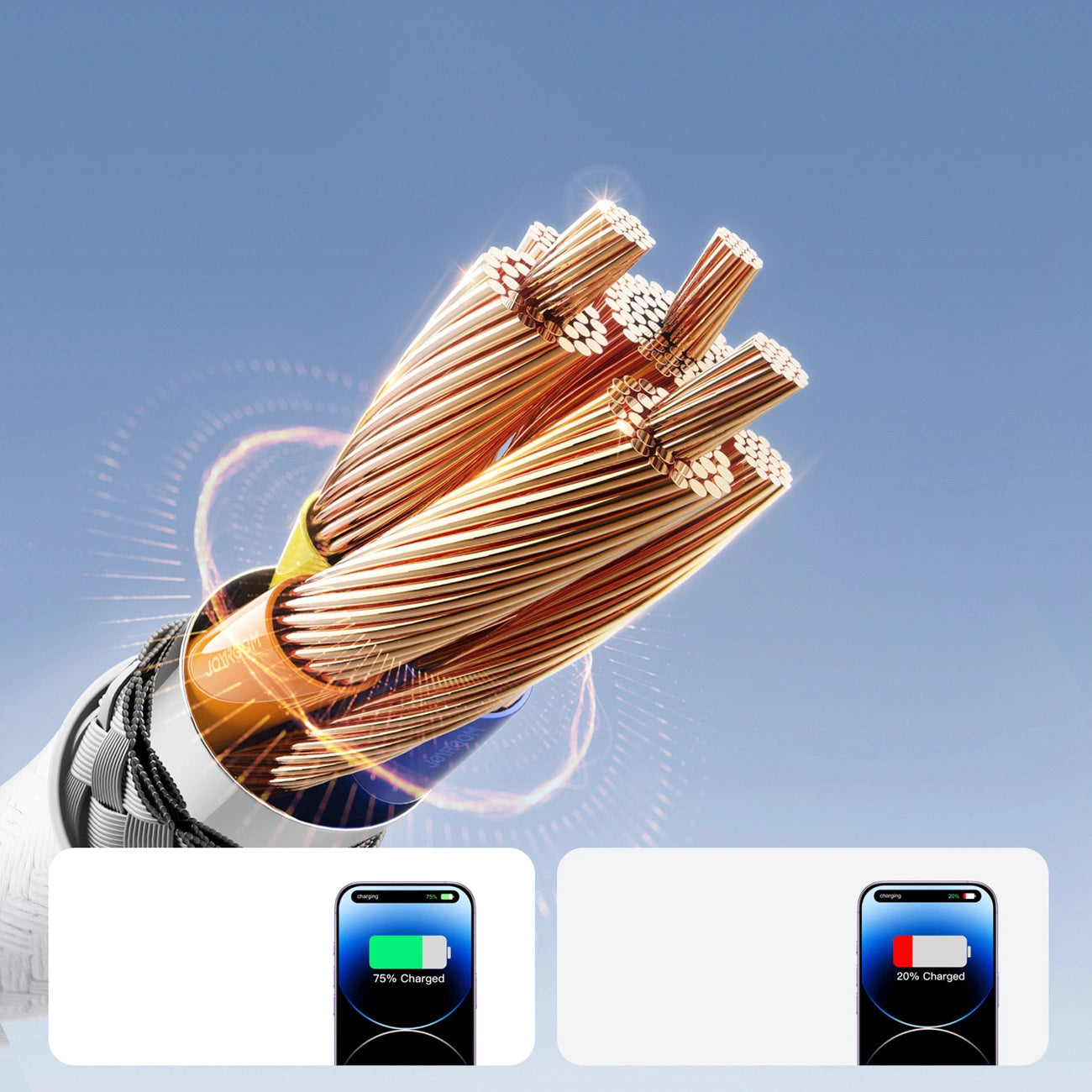 Joyroom S-A28 Blitzserie 30W USB-C auf Lightning Kabel 1m - weiß